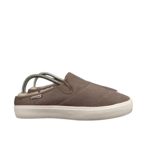 Staheekum Shoes Womens 8 Slip On Mule Sneakers Casual Lifestyle Taupe Faux Fur - Picture 2 of 12